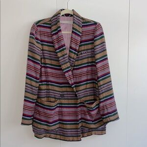Raquel Allegra, Striped Multicolor Women's Blazer